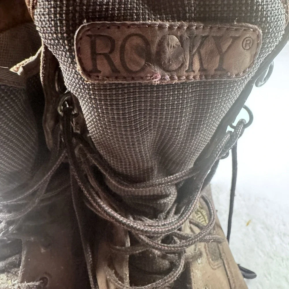 Rocky Mens 12 M Gore-Tex Suppresscent Brown Nubuck Upland Hunting Boots 8